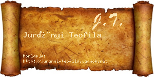 Jurányi Teofila névjegykártya